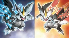 Black white nintendo Pokemon artwork video games Kyurem