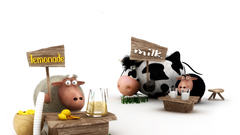 Black white sheep 3d