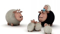 Black white sheep digital