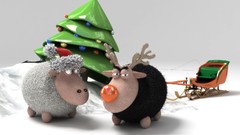 Black white sheep digital