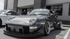 Black white tuning cars porche