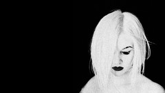 Black white woman contrast monochrome minimalistic Aleksandra 