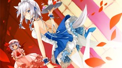 Black wings dress red eyes maids remilia scarlet wink touhou 