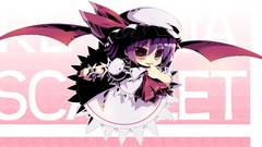 Black wings hats red eyes short hair remilia scarlet touhou 