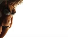 Black woman blondes lingerie models Simple Background