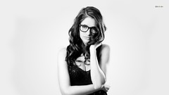 Black woman glasses susan coffey Simple Background