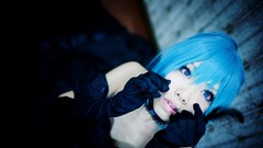 Black woman Japanese emo Chinese asians hatsune miku vocaloid 