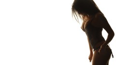 Black woman lingerie models Simple Background