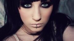 Black woman piercings Lolina Green