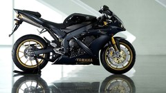 Black Yamaha vehicles motorbikes