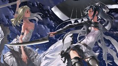 Blade Anime anime girls black hair cleavage