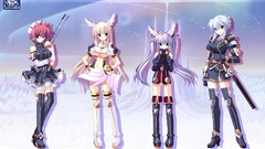 Blade Anime anime girls boots skyfish twintails eyepatch 