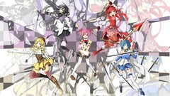 Blade Anime anime girls crow mahou shoujo madoka magica akemi 