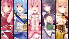 Blade Anime anime girls mahou shoujo madoka magica akemi homura 