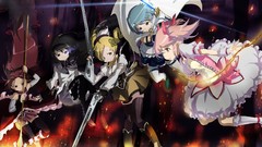 Blade Anime anime girls mahou shoujo madoka magica akemi homura 