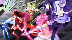 Blade Anime anime girls mahou shoujo madoka magica akemi homura 