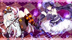 Blade Anime anime girls original characters striped legwear 