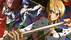 Blade Anime anime girls seifuku highschool of the dead busujima 