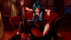 Blade Anime blue hair anime girls