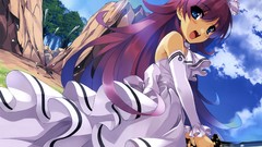 Blade Anime dress anime girls blue eyes misaki kurehito purple 