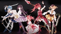 Blade Anime dress anime girls mahou shoujo madoka magica akemi 