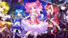 Blade Anime dress anime girls mahou shoujo madoka magica akemi 