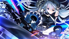 Blade Anime long hair anime girls blue eyes makita maki gray 