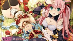 Blade Anime queen pink hair anime girls ecchi aqua hair