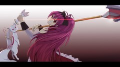 Blade Anime red eyes anime girls kasumi mahou shoujo madoka 