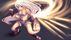 Blade Anime white hair anime girls Simple Background