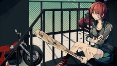 Blade baseball Anime anime girls crying short hair orange hair