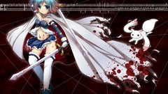 Blade blood Anime tears blue hair anime girls blue eyes mahou 