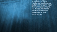 Blade Runner Typography text