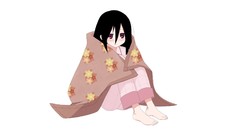 Blanket pajamas blush long hair anime girls sayonara zetsubou 