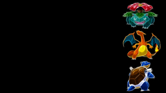Blastoise charizard black background