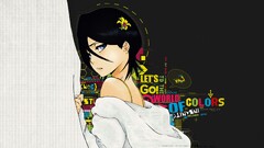 bleach kuchiki rukia Typography anime girls Anime