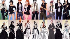 Bleach kurosaki ichigo inoue orihime kuchiki rukia ichimaru gin 
