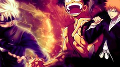 Bleach kurosaki ichigo monkey d luffy naruto shippuden kakashi 