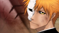 Bleach kurosaki ichigo orange hair anime boys hollow mask