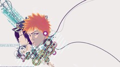 bleach kurosaki ichigo vector art Typography kuchiki rukia Anime