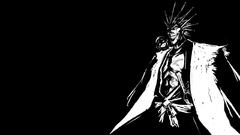 Bleach Zaraki Kenpachi grayscale