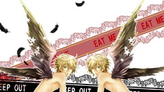 Blondes angels wings feathers