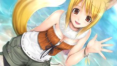 Blondes anime girls animal ears tails akira fox girls