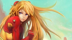 Blondes anime girls asuka langley soryu neon genesis evangelion 