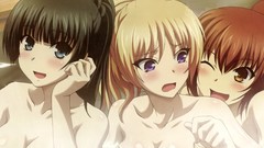 Blondes anime girls blue eyes brown eyes brunettes black hair 