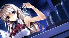 Blondes anime girls blue eyes chemistry misaki kurehito boku to 