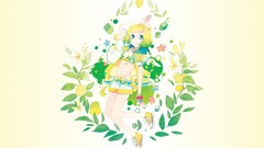 Blondes anime girls blue eyes short hair Simple Background c.c. 