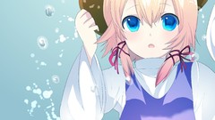 Blondes anime girls blue eyes short hair touhou open mouth 