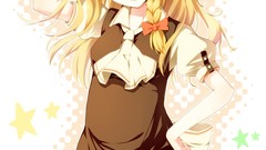 Blondes anime girls braids touhou kirisame marisa