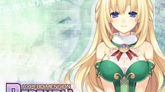 Blondes anime girls cleavage Hyperdimension Neptunia